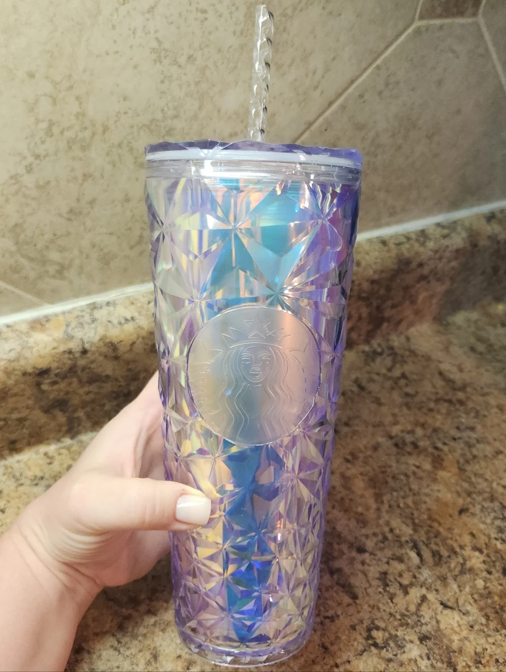 Starbucks Holiday 2023 24 oz Venti Cold Cup Tumbler Iridescent